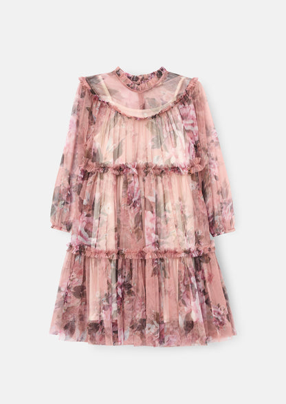 Eleanor Rose Floral Mesh Dress