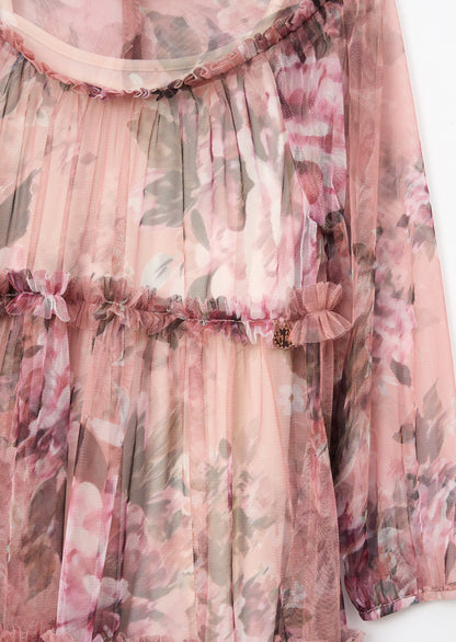 Eleanor Rose Floral Mesh Dress