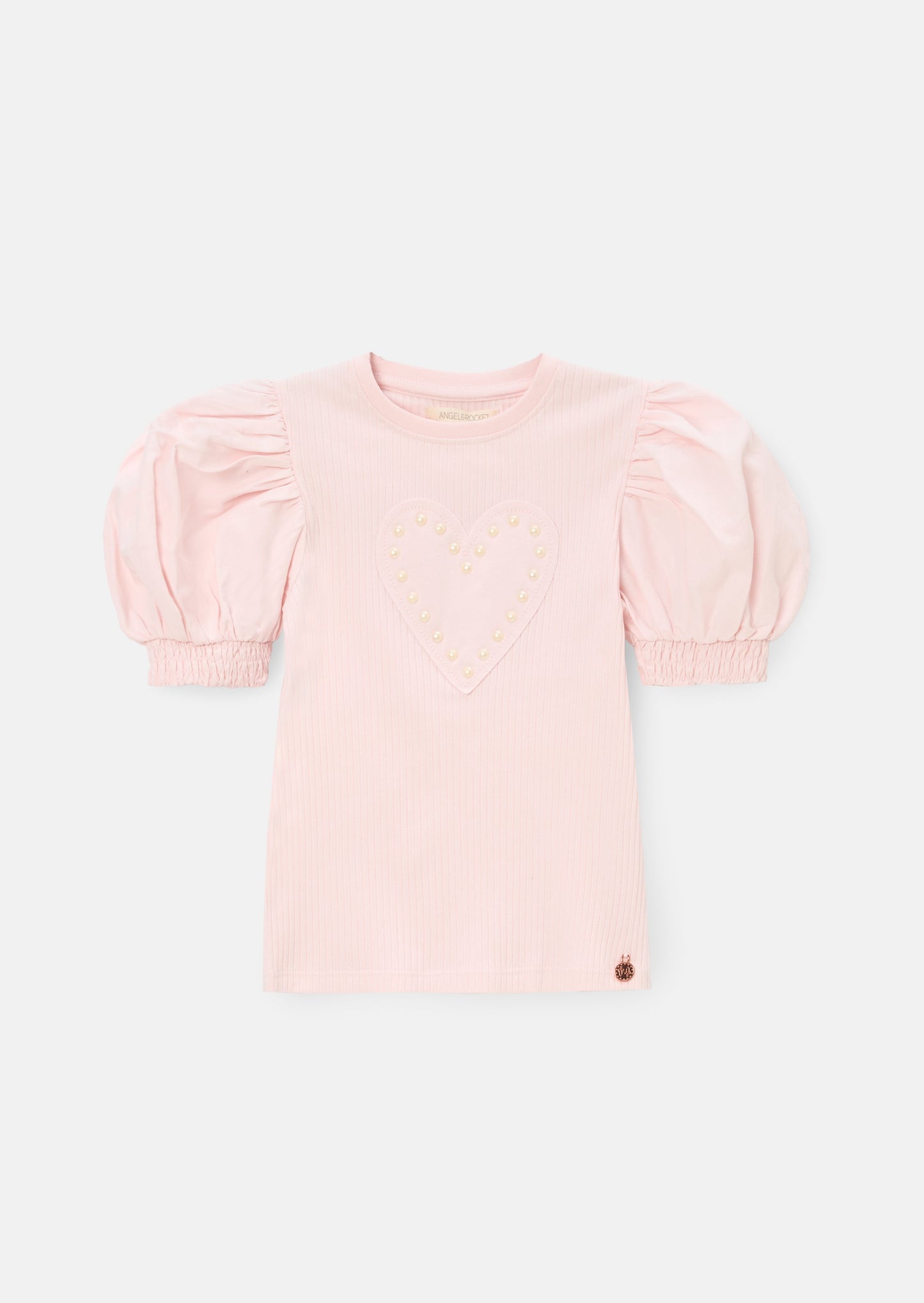 Agatha Pink Heart Rib Tee