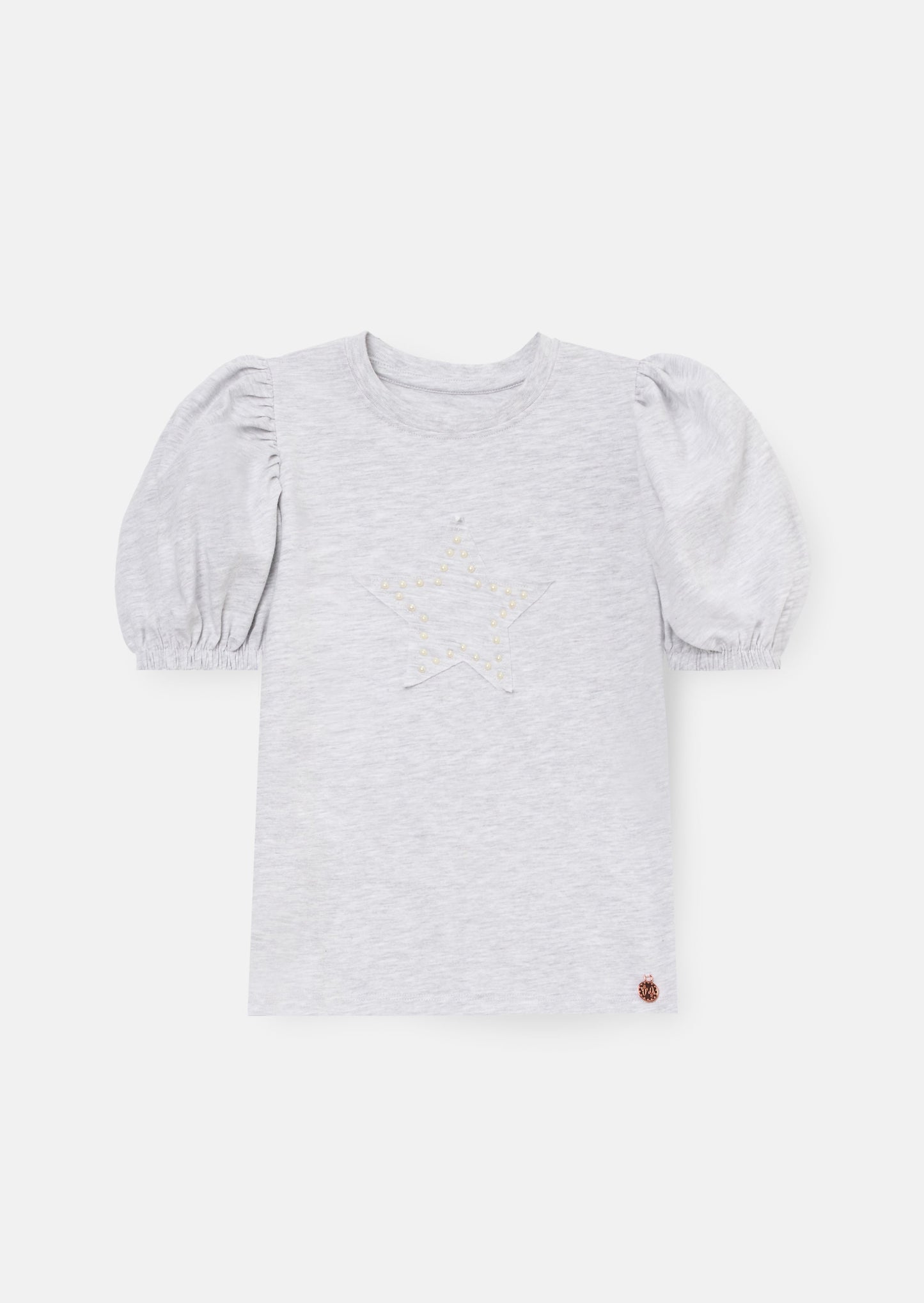 Agatha Grey Star Puff Sleeve Tee