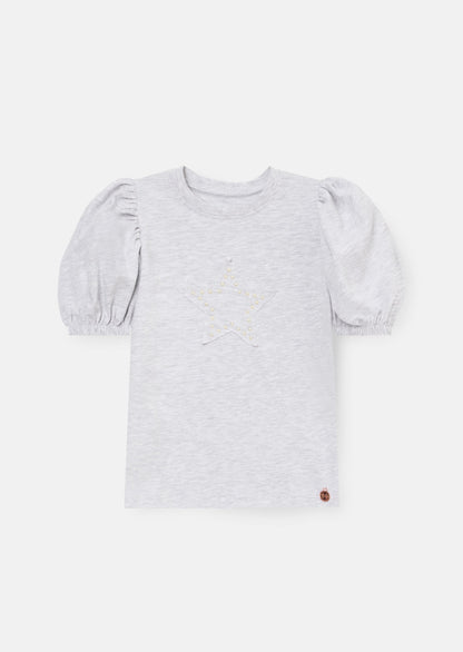 Agatha Grey Star Puff Sleeve Tee