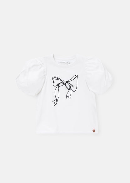 Aofie White Bow Tee