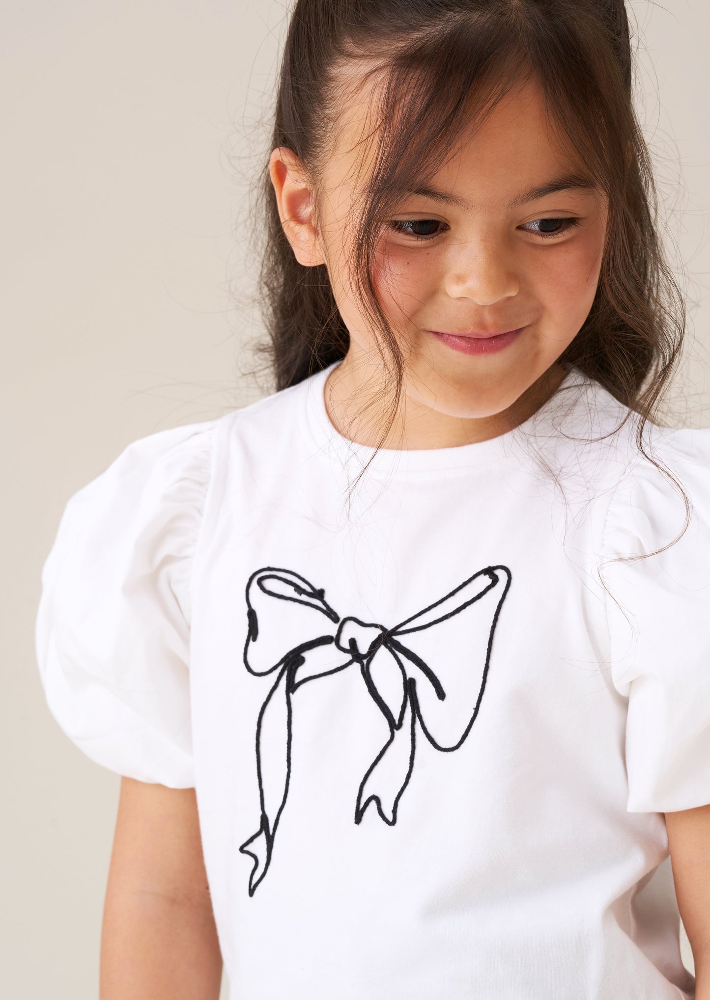 Aofie White Bow Tee