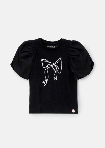 Aofie Black Bow Tee