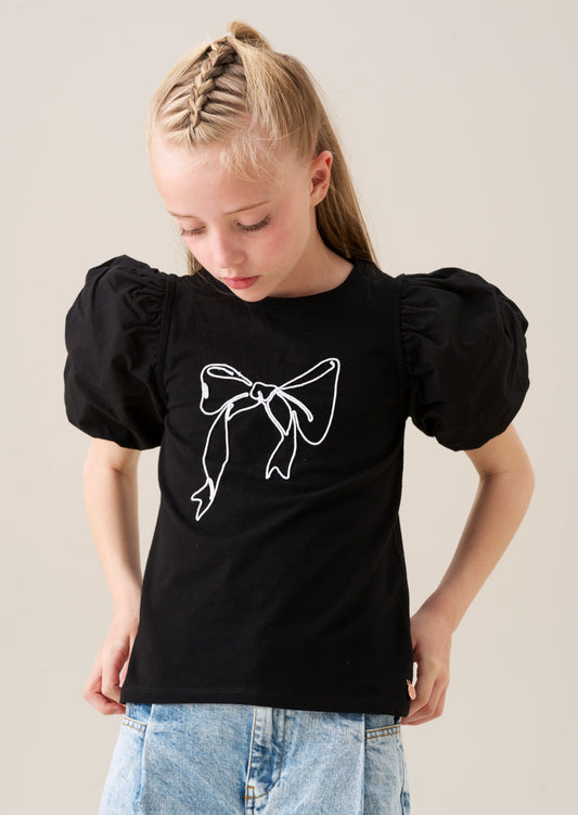 Aofie Black Bow Tee