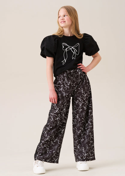 Serena Bow Print Trousers