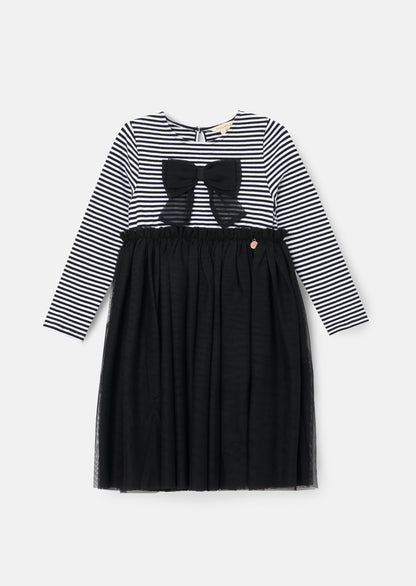 Carrie Stripe Mesh Skirt Dress