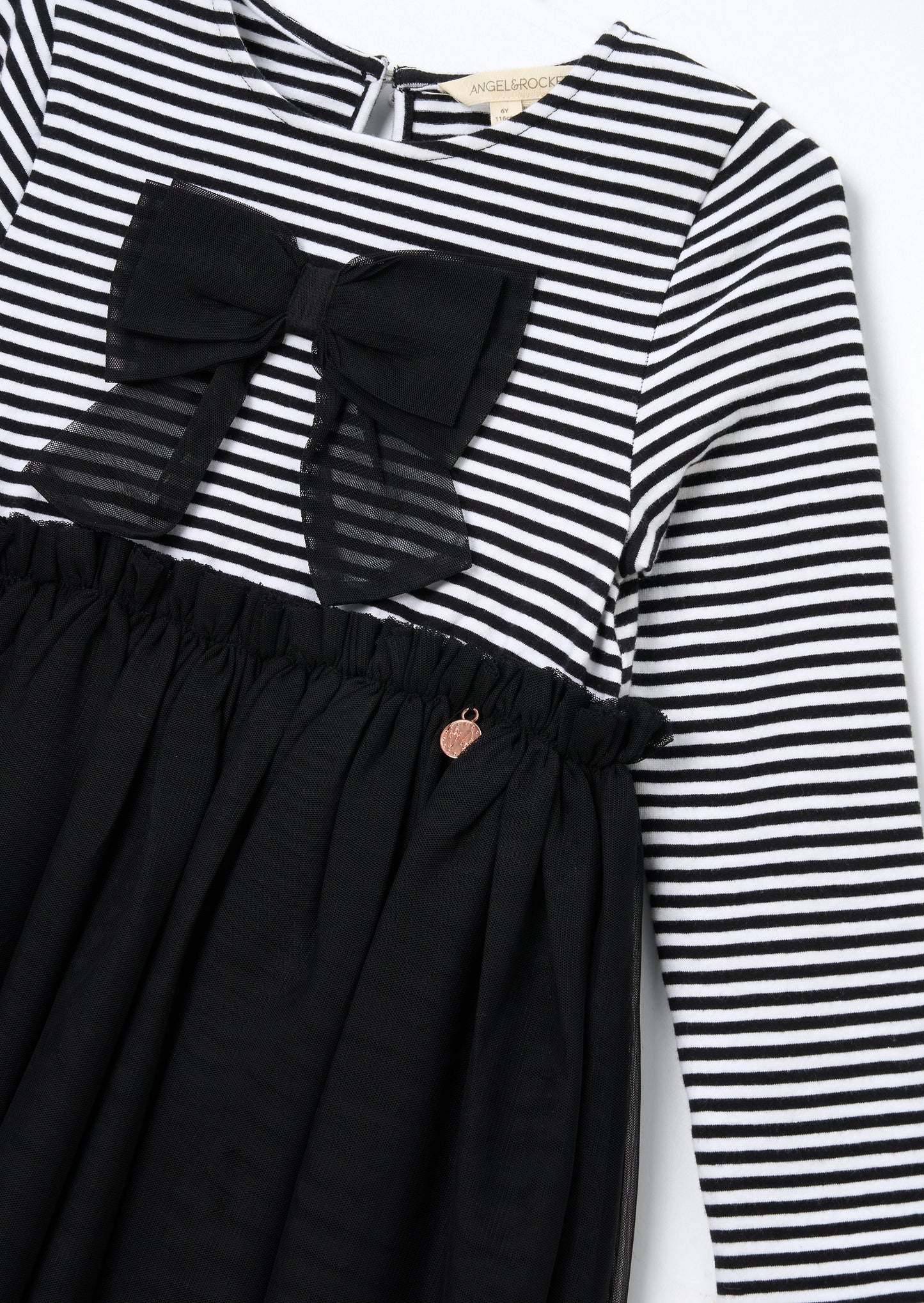Carrie Stripe Mesh Skirt Dress