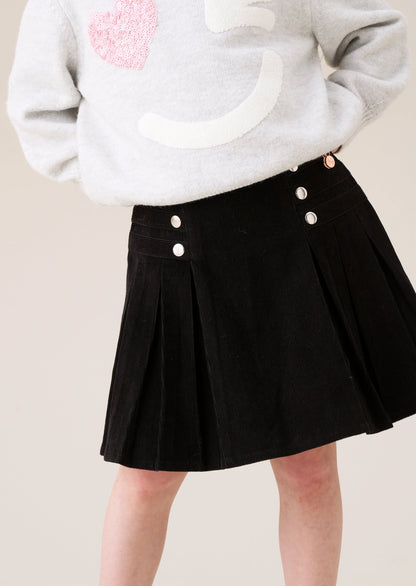 Lucile Cord Pleated Skirt
