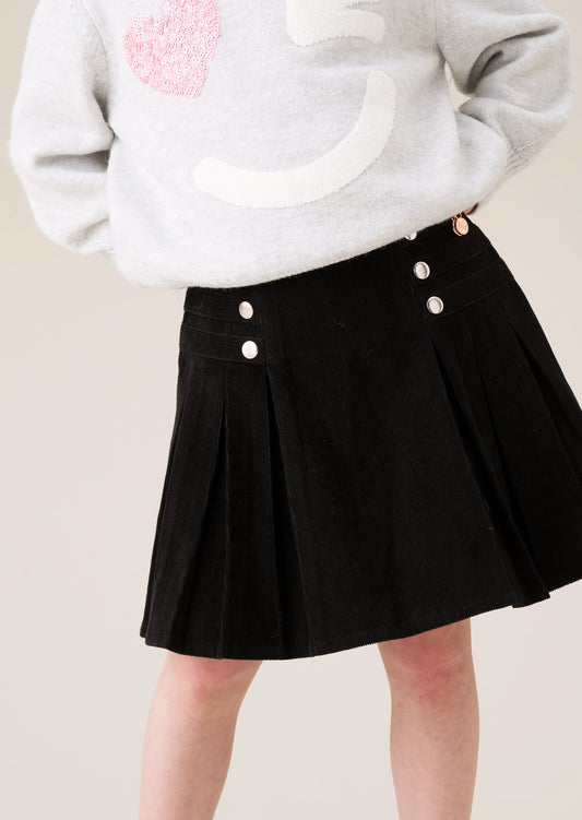 Lucile Cord Pleated Skirt
