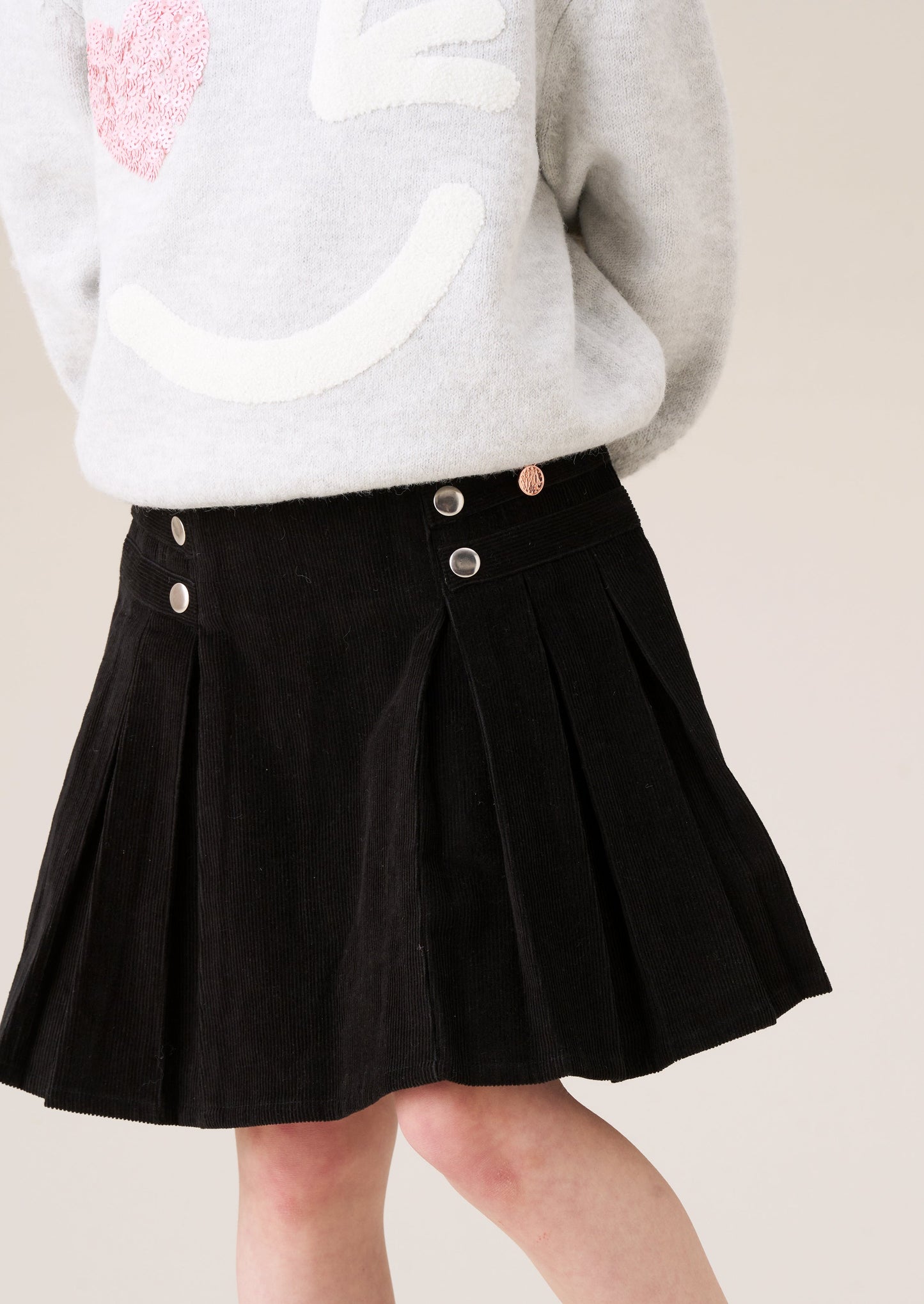 Lucile Cord Pleated Skirt