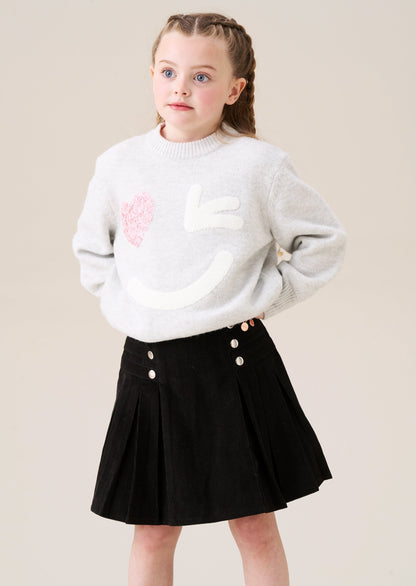 Lucile Cord Pleated Skirt