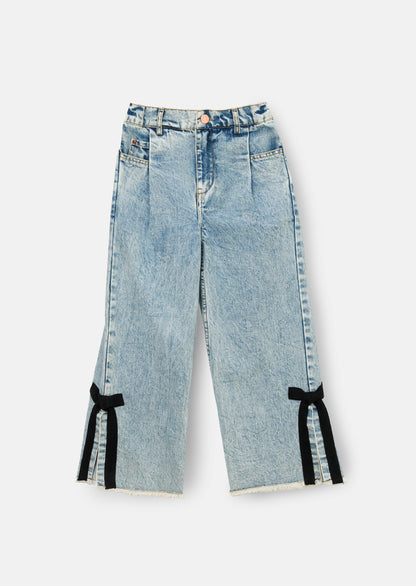 Lena Bow Detail Straight Leg Jean