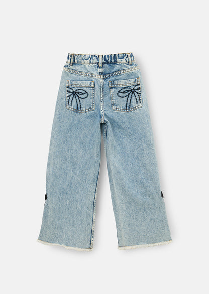 Lena Bow Detail Straight Leg Jean
