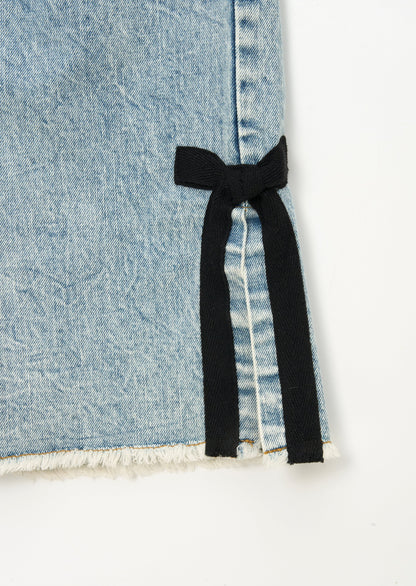 Lena Bow Detail Straight Leg Jean