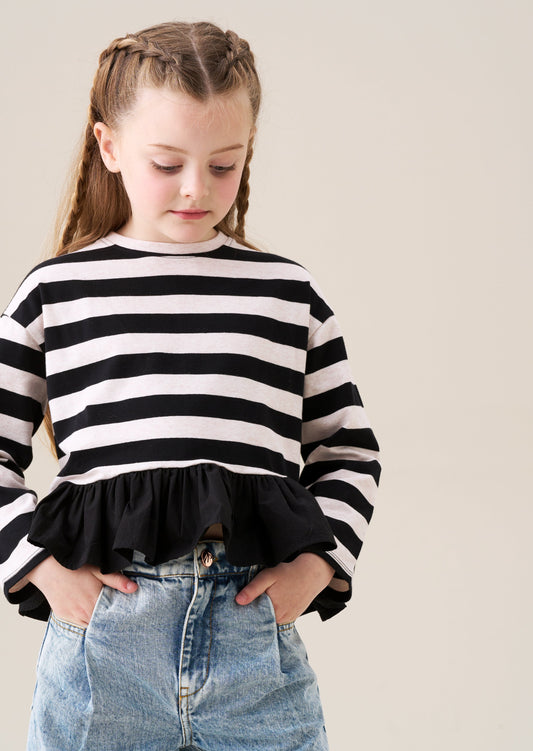 Marley Stripe Peplum Tee