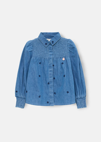 Myla Embroidered Denim Shirt