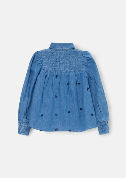 Myla Embroidered Denim Shirt