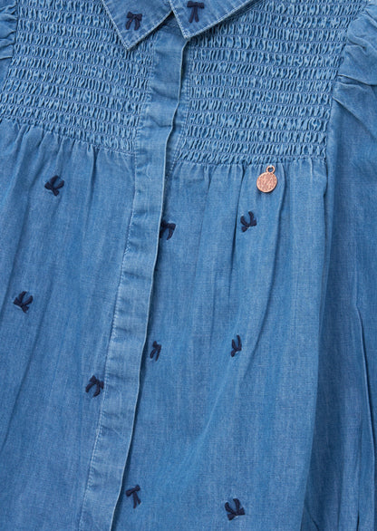 Myla Embroidered Denim Shirt