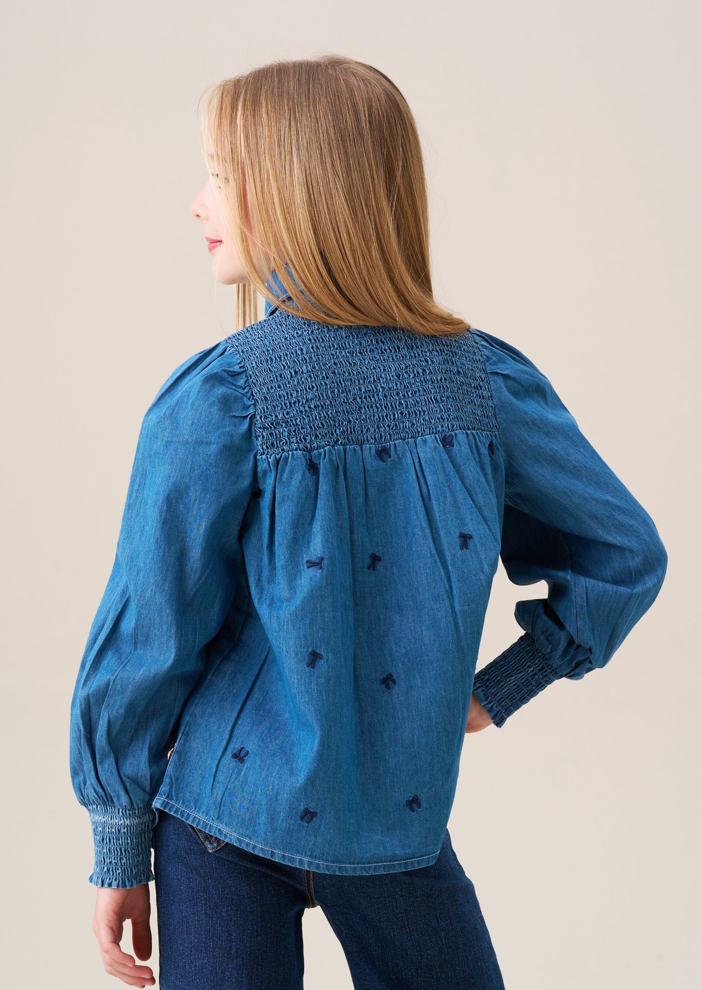 Myla Embroidered Denim Shirt