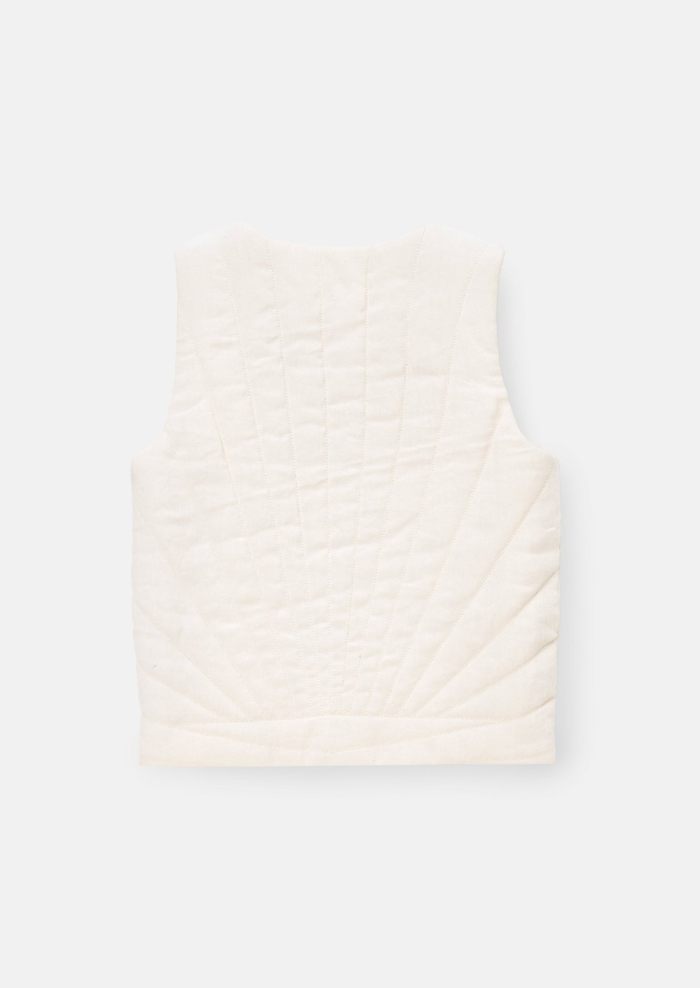 Mari Ivory Sunray Quilted Gilet
