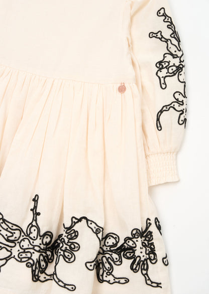 Reyna Embroidered Balloon Sleeve Dress