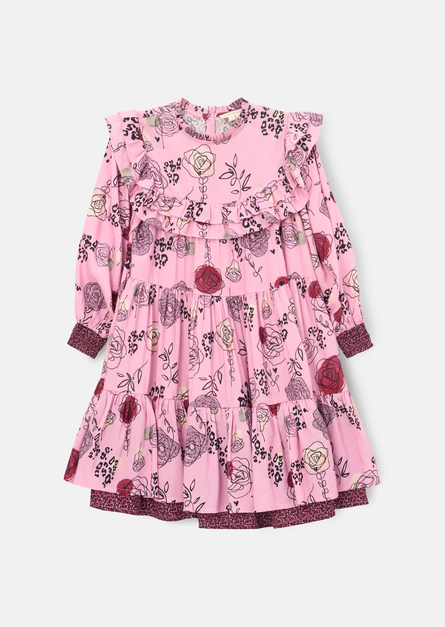 Lyra Frill Print Dress