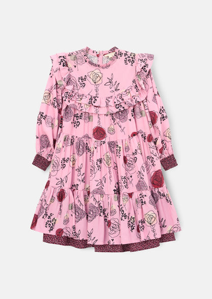 Lyra Frill Print Dress