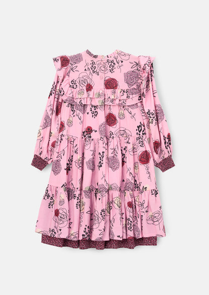 Lyra Frill Print Dress