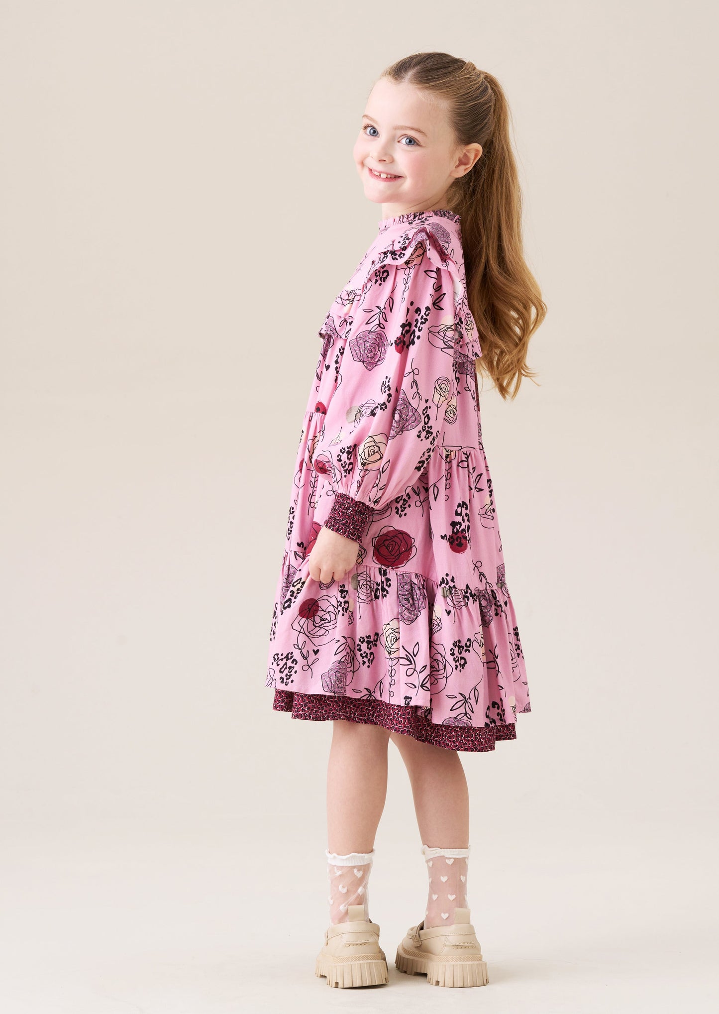 Lyra Frill Print Dress