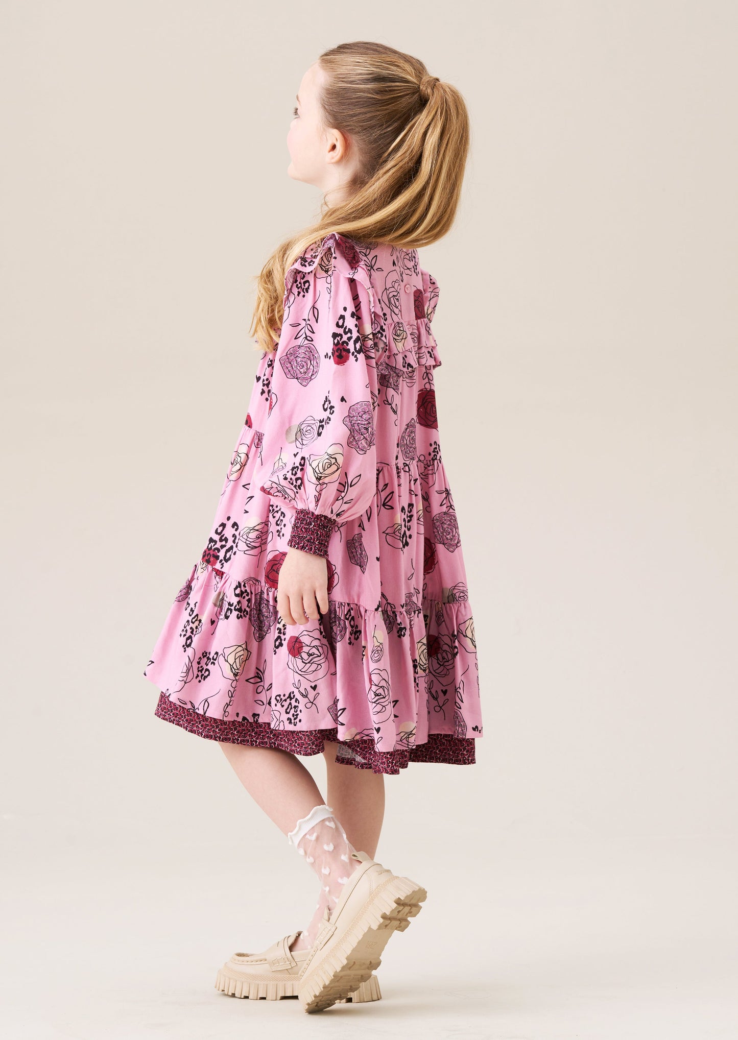 Lyra Frill Print Dress