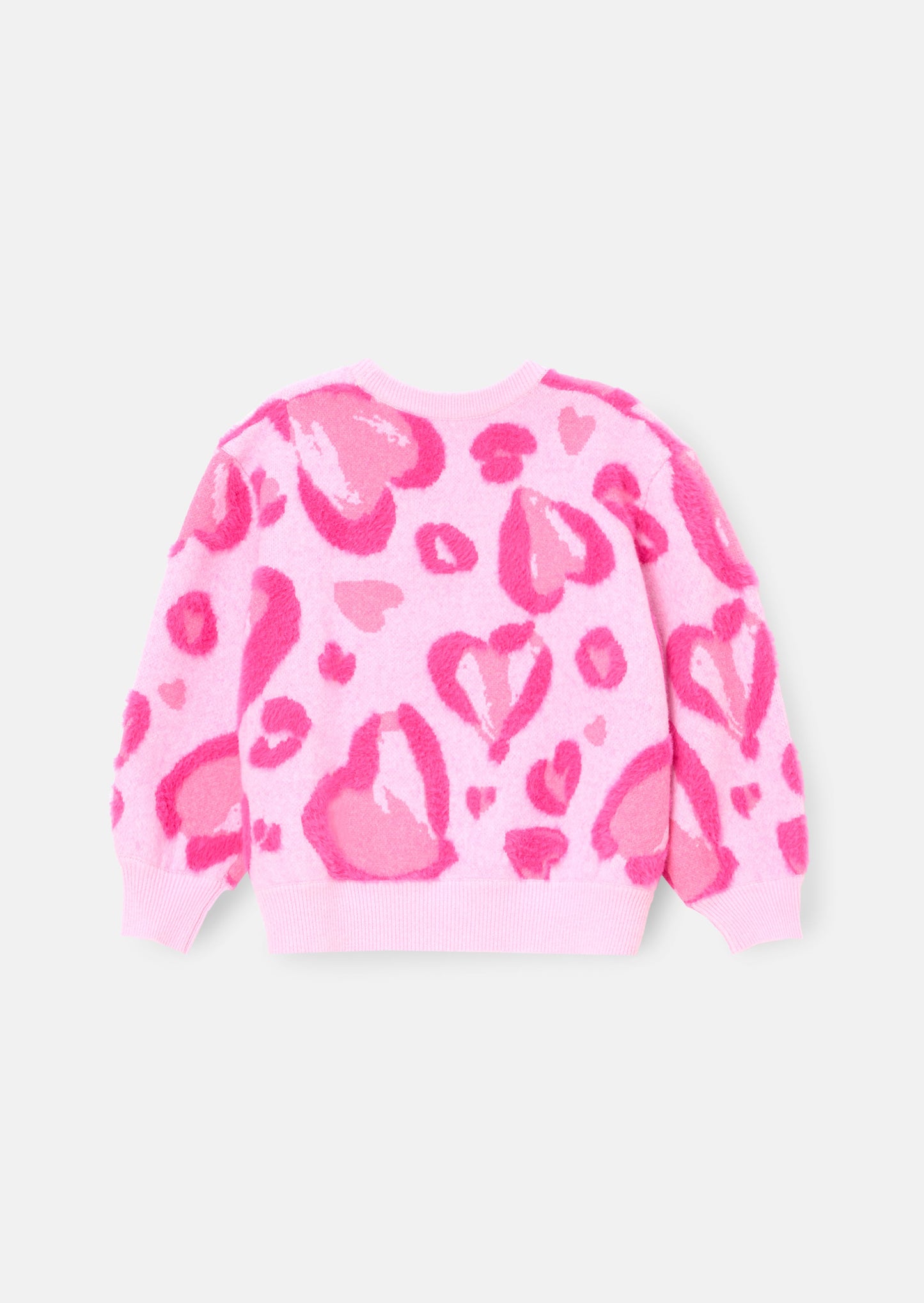 Reya Leopard Heart Eyelash Jumper