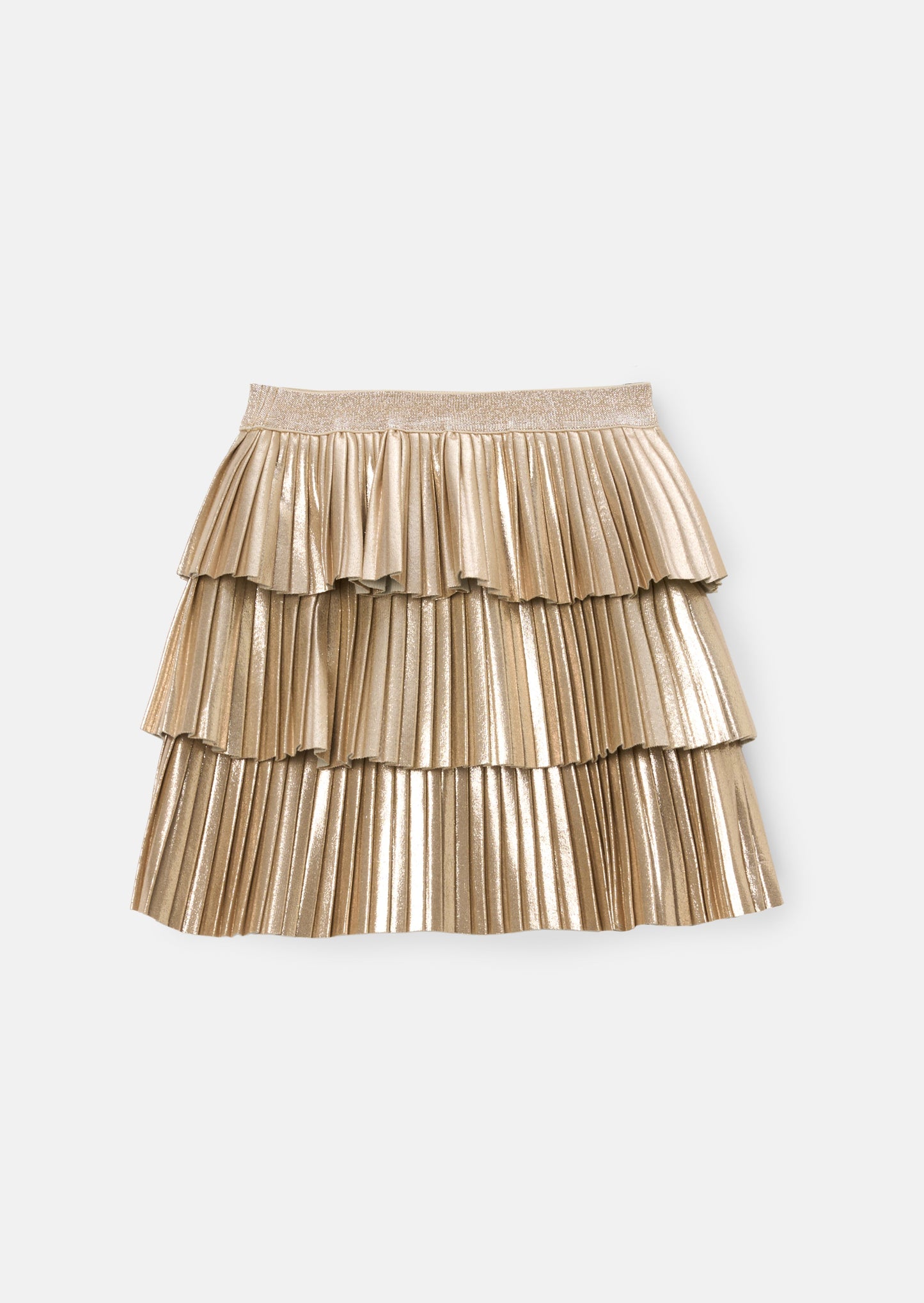Lucile Metallic Pleated Rara Skirt