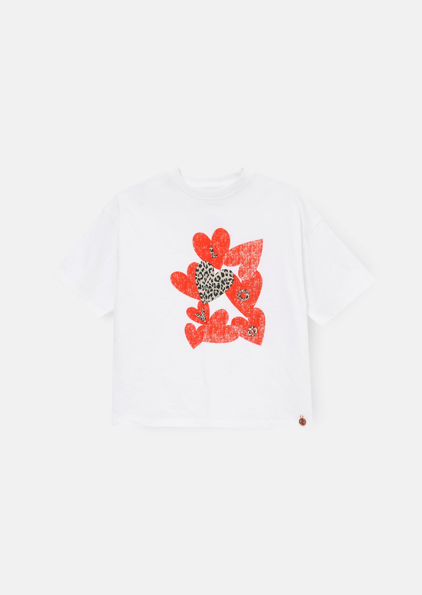 Quinn Heart Print Oversized Tee