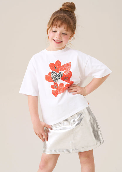 Quinn Heart Print Oversized Tee