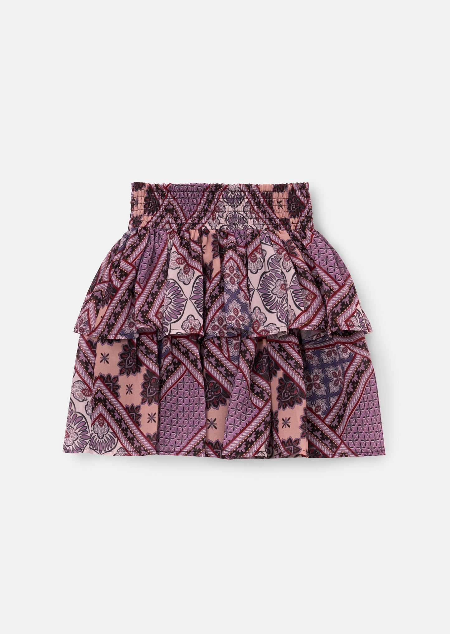 Adrienne Tiered Boho Print Skirt