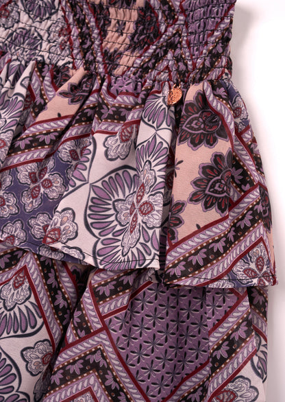 Adrienne Tiered Boho Print Skirt