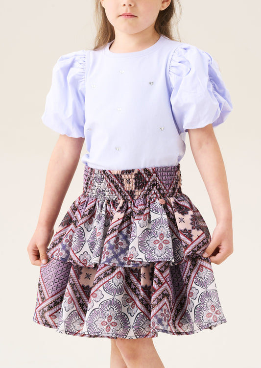 Adrienne Tiered Boho Print Skirt