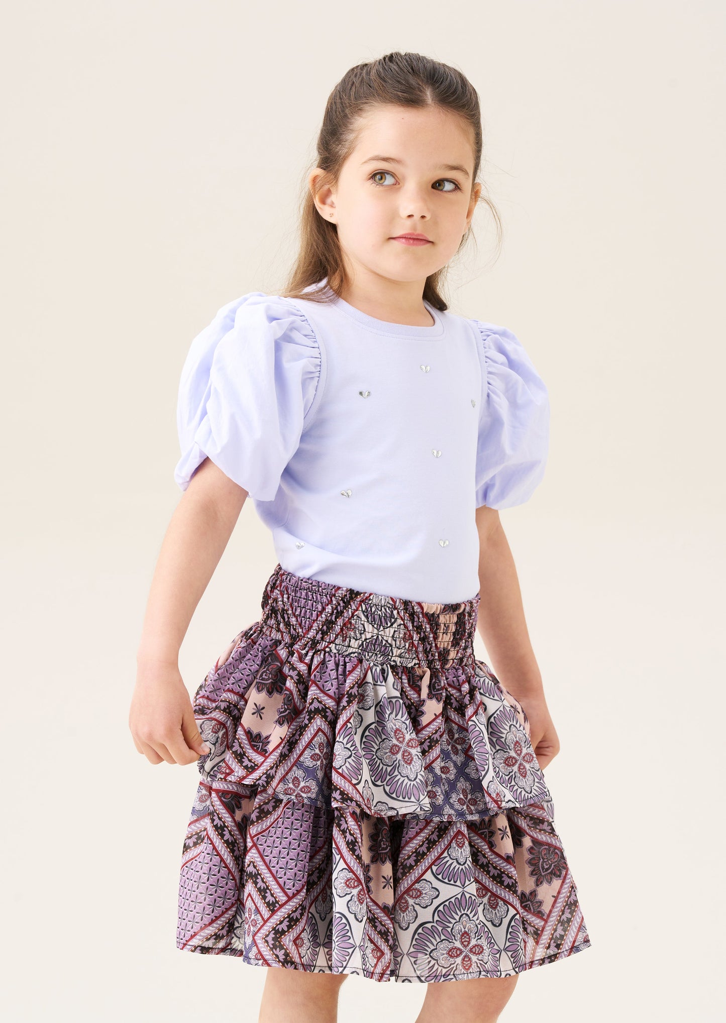 Adrienne Tiered Boho Print Skirt