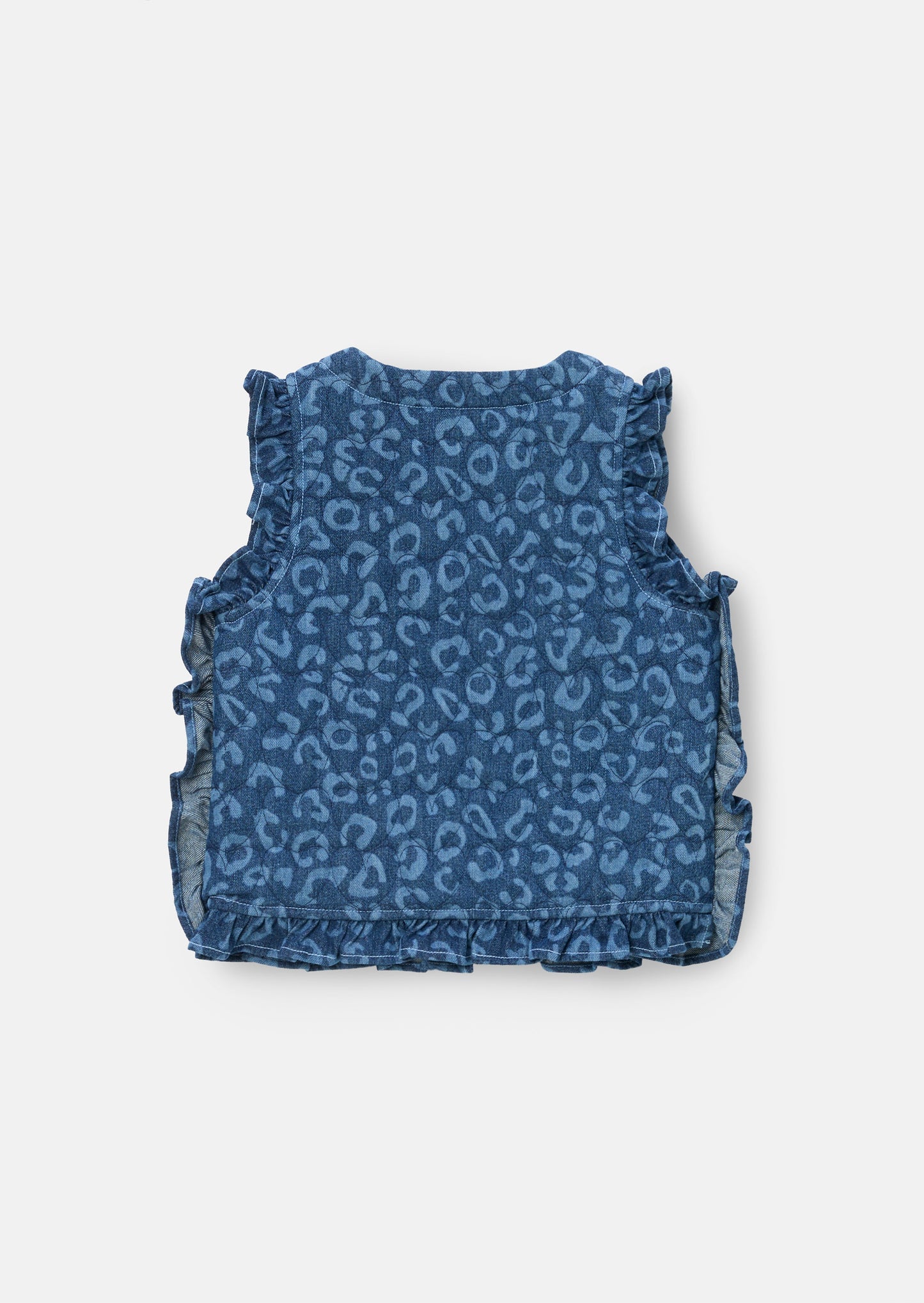 Petra Leopard Denim Gilet