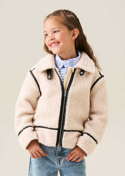 Charlie Sherpa Leather Trim Jacket