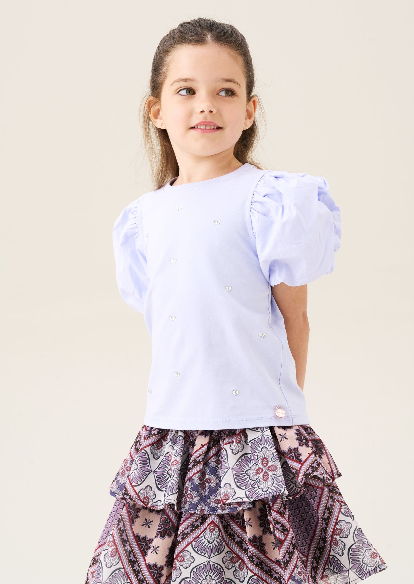 Anya Diamonte Puff Sleeve Tee