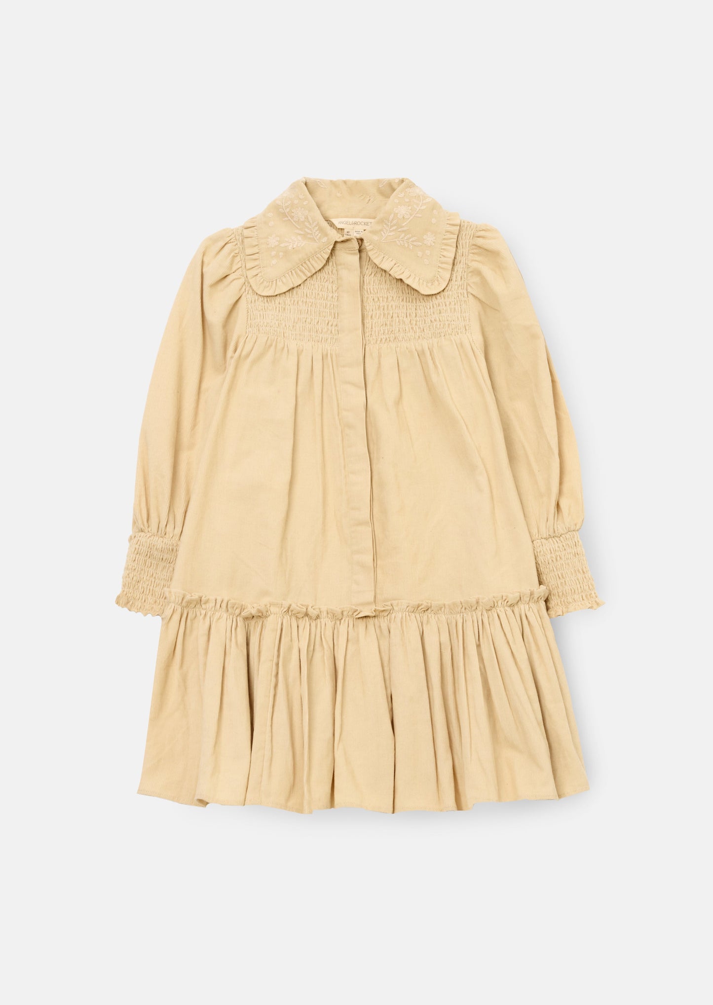 Rafferty Embroidered Collar Cord Dress