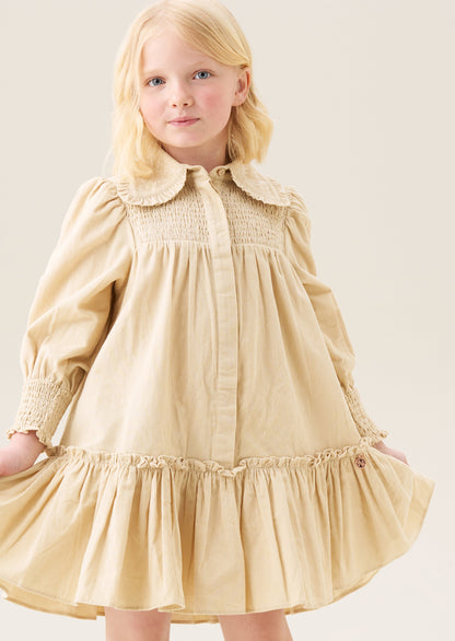 Rafferty Embroidered Collar Cord Dress