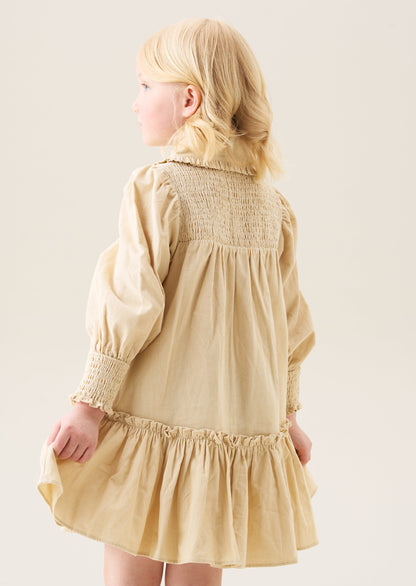 Rafferty Embroidered Collar Cord Dress