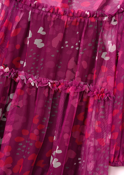 Cara Printed Mesh Dress