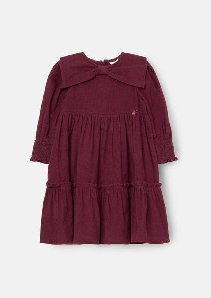 Ava Bow Collar Cord Dress
