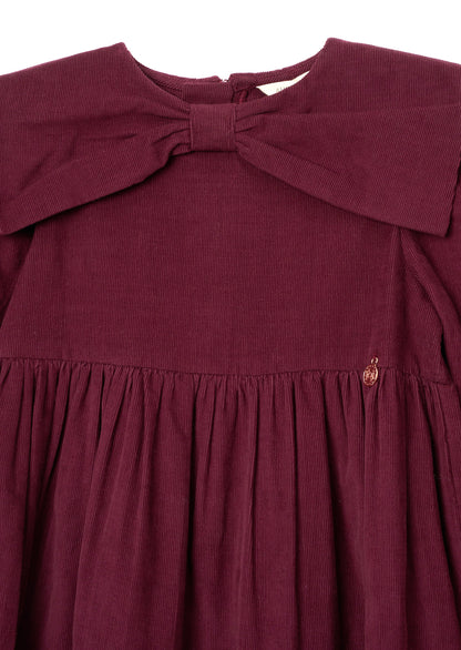 Ava Bow Collar Cord Dress