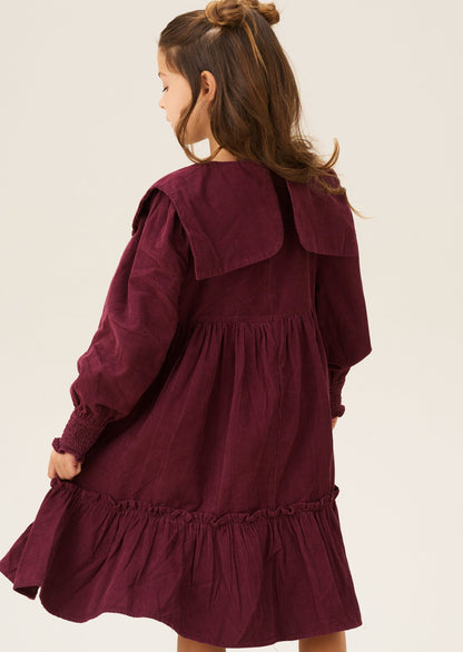 Ava Bow Collar Cord Dress