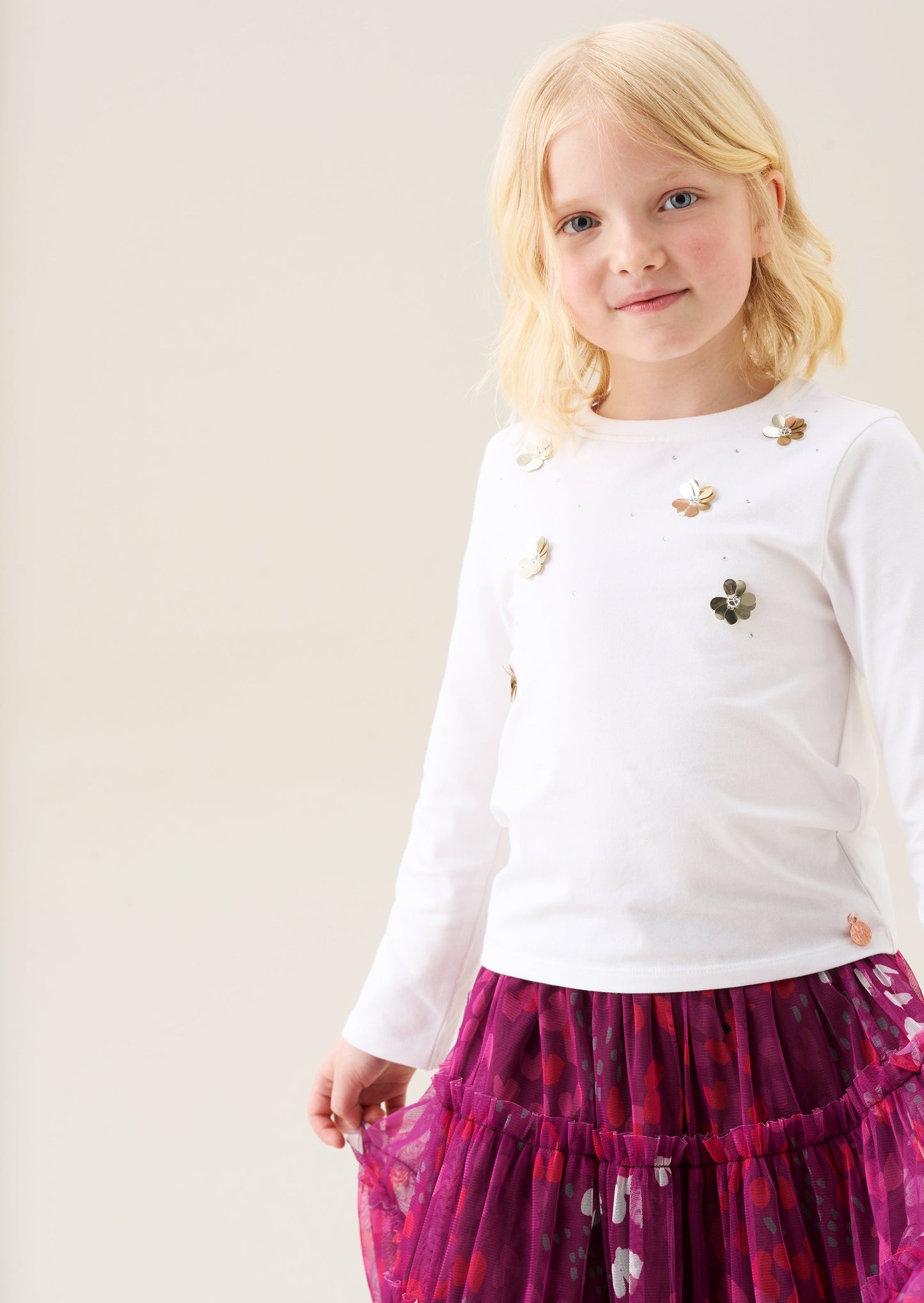 Georgie Sequin Embellished Long Sleeve Tee